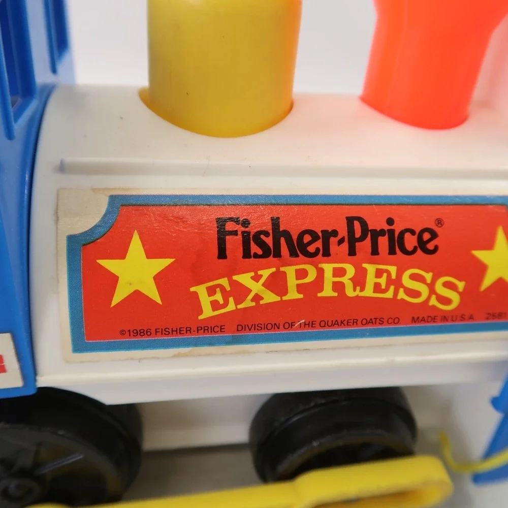 Vintage Fisher Price Little People Express Train Engine 1986 #2581